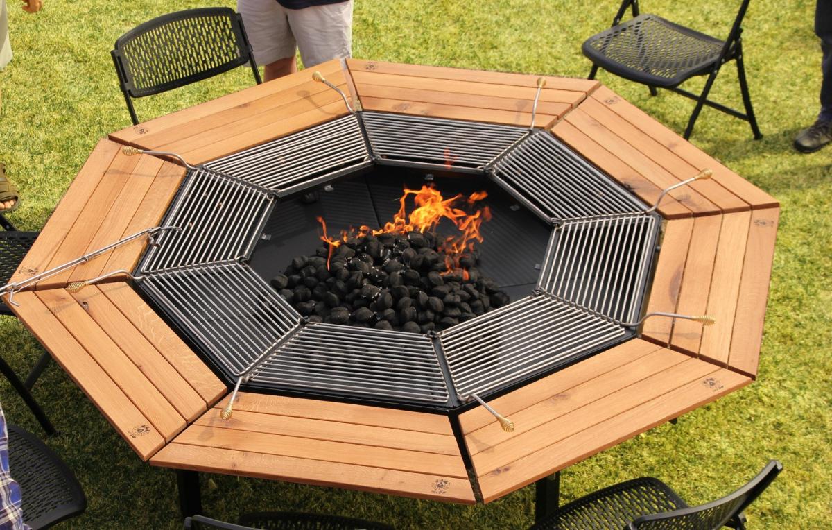 Jag Grill Table - Octagon 8 Sided Community BBQ Grilling Table