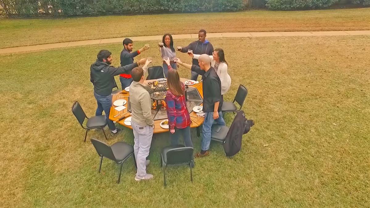 Jag Grill Table - Octagon 8 Sided Community BBQ Grilling Table