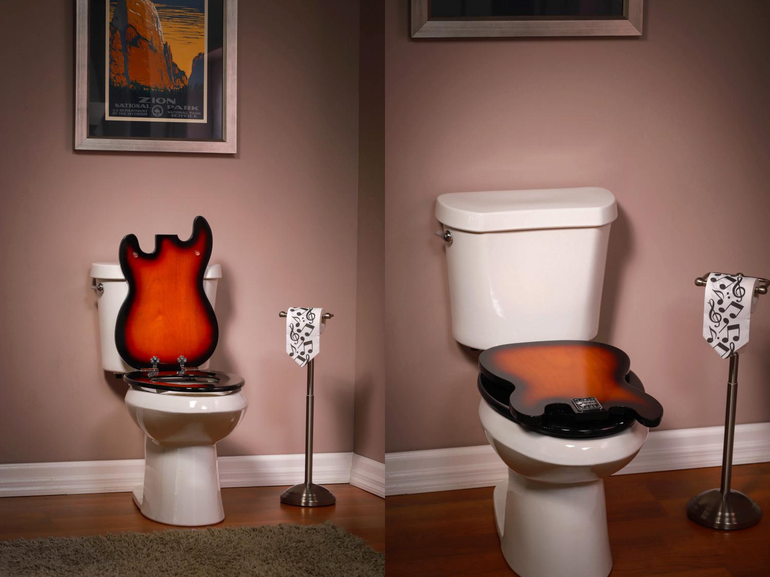 Jammin Johns Guitar Shaped Toilet Seat