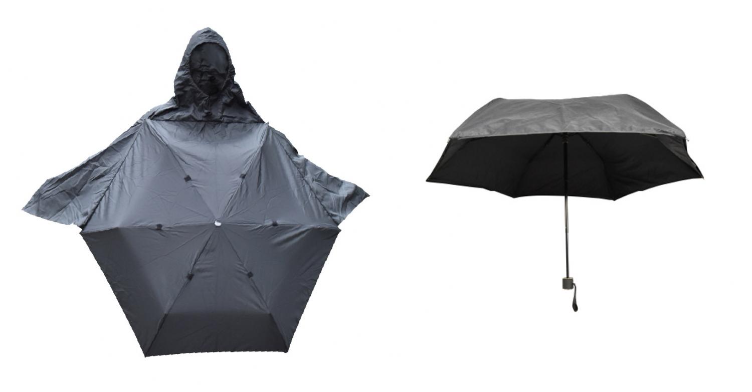 Umbrella That Converts Into a Rain Jacket - Poncho umbrella from Japan