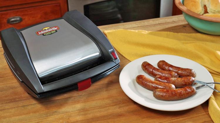 Johnsonville Mini Indoor Sausage Grill - Sizzling Sausage Grill Panini press sausage griller