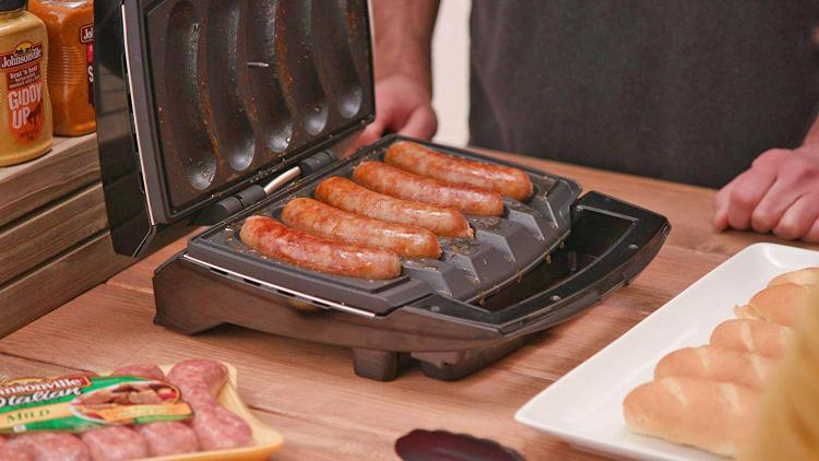 Johnsonville Mini Indoor Sausage Grill - Sizzling Sausage Grill Panini press sausage griller