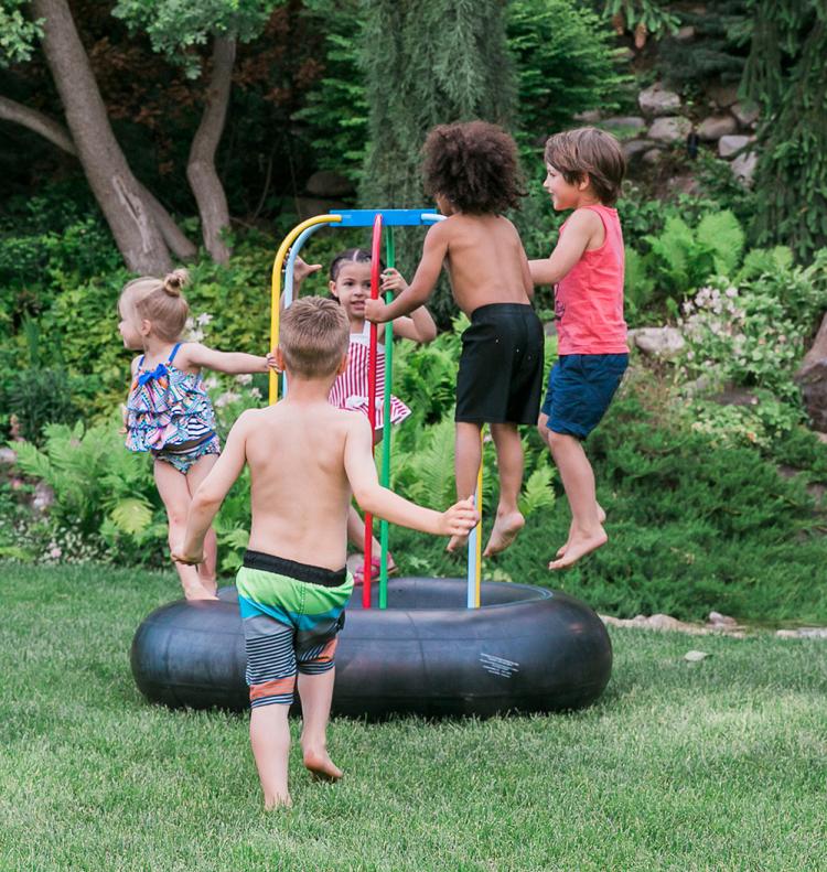 Jungle Jumparoo - Mini jumping playground - Water fountain kids playground