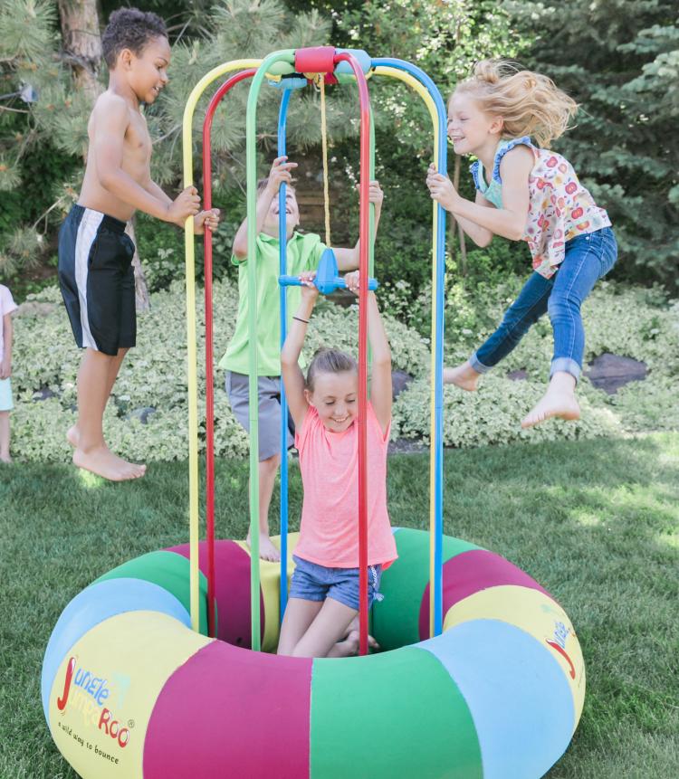 Jungle Jumparoo - Mini jumping playground - Water fountain kids playground