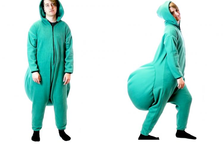 Junk In The Trunk Bean Bag Onesie - Big butt bean bag jumpsuit