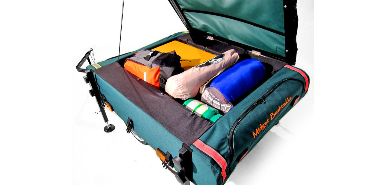 Kamp-Rite Midget Bushtrekka - Bicycle camping trailer pop-up tent - Bicycle cot tent
