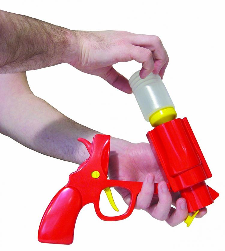 Condiment Gun - Gun shaped ketchup and mustard dispenser
