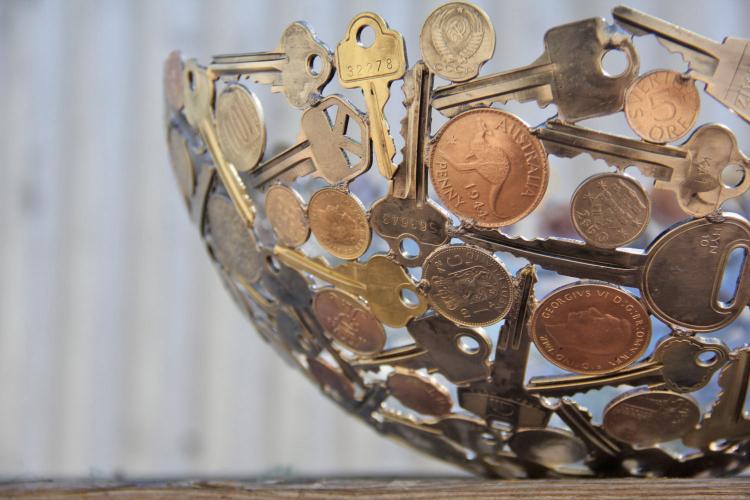 Key Art - Bowl Made From Recycled Keys