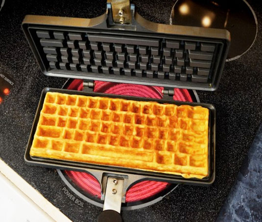 Keyboard Shaped Waffle Iron