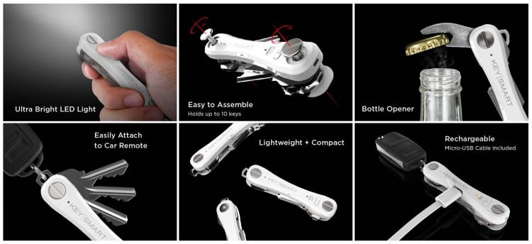 KeySmart Tile Tracks Your Keys On Your Phone Via GPS - KeySmart Pro key organizer and key tracker