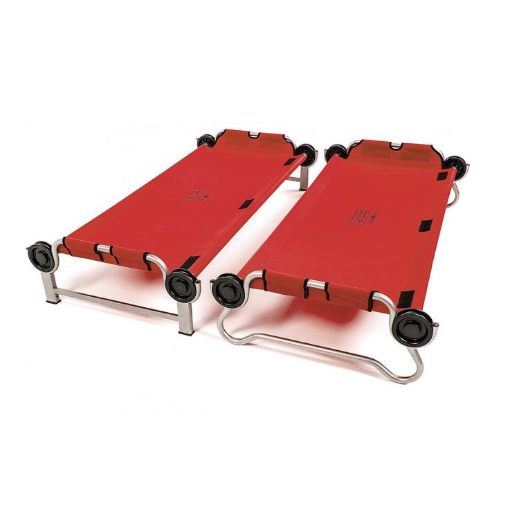 Disc-o-bed Kid-o-bunk - Portable Kids Camping Bunk-Beds That Turn into a sofa couch, and can be used as 2 separate camping cots