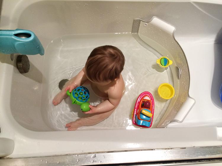 Baby Dam Bathtub Water Divider - Saves Water While Bathing Your Kids - Bathtub Water Saver