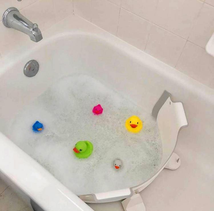 Baby Dam Bathtub Water Divider - Saves Water While Bathing Your Kids - Bathtub Water Saver