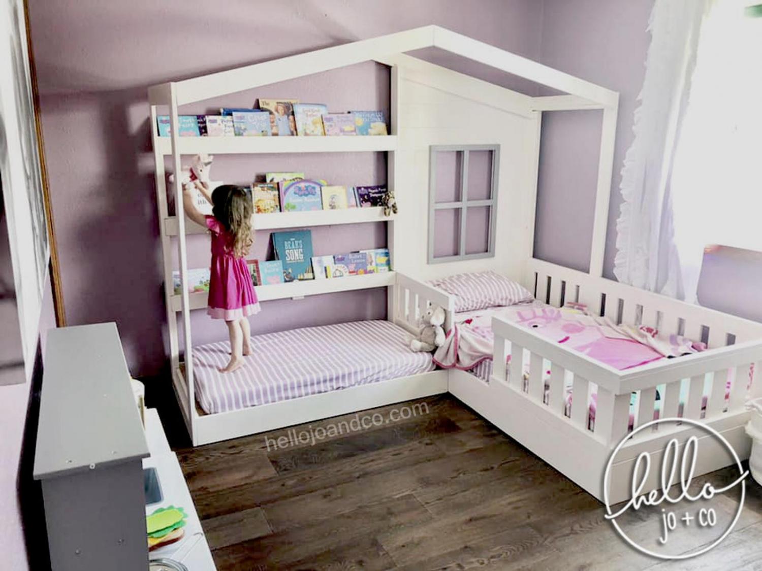  Kids Montessori Bed Has a Bed and Reading Nook In One - Kids reading nook bed frame