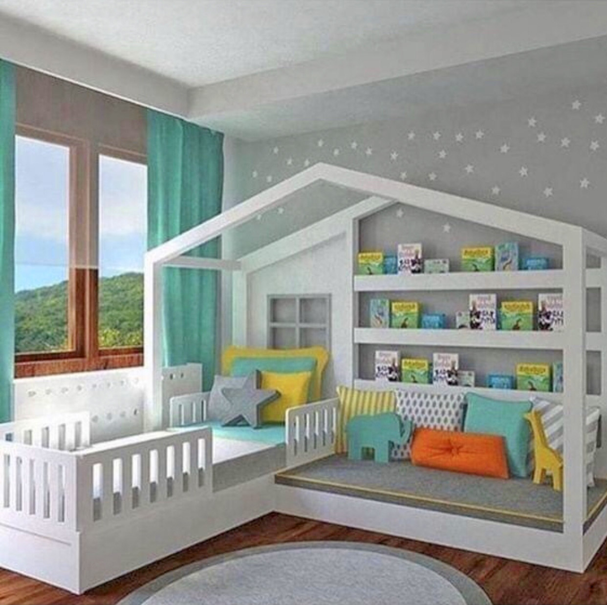  Kids Montessori Bed Has a Bed and Reading Nook In One - Kids reading nook bed frame