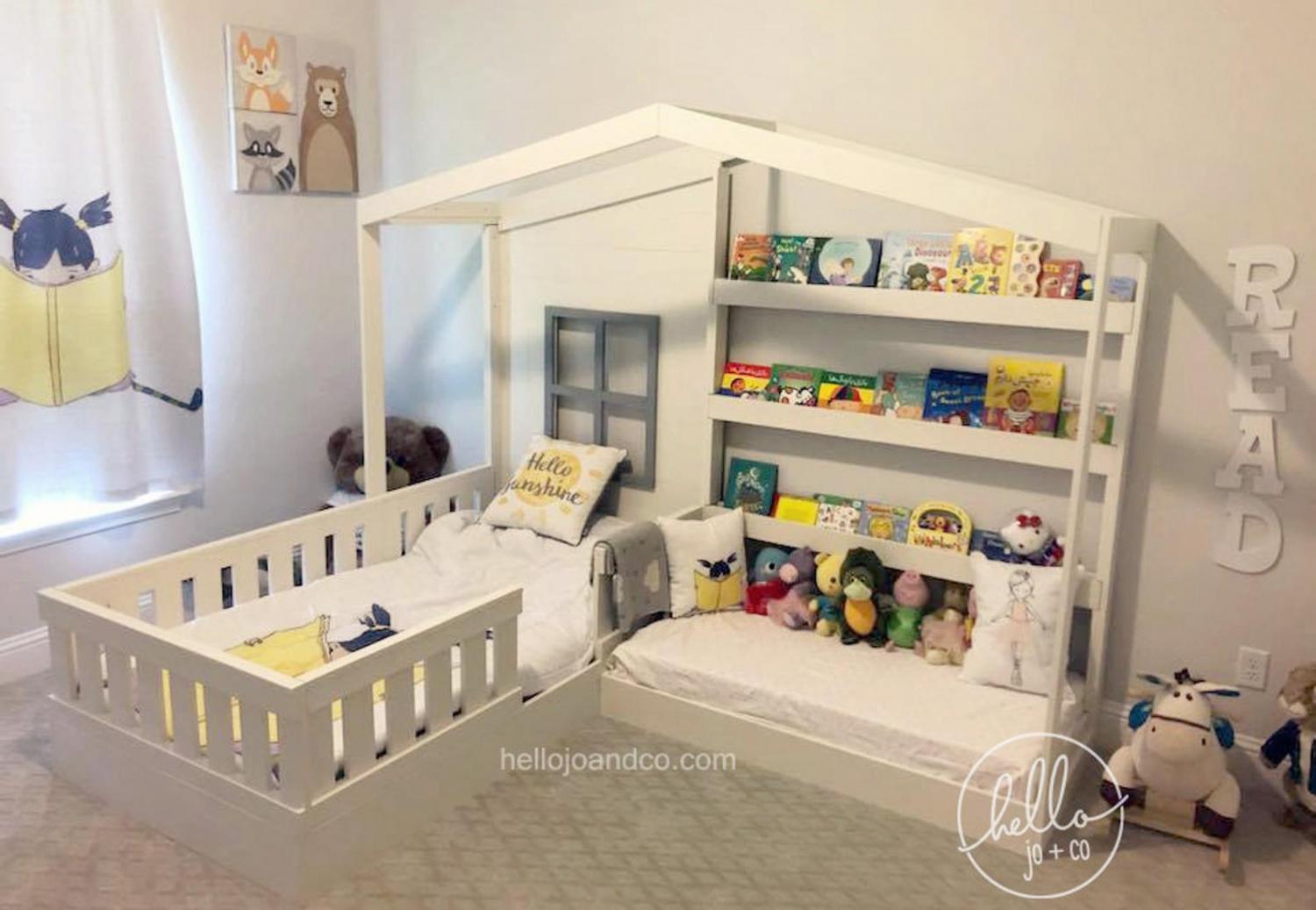 Kids Montessori Bed Has a Bed and Reading Nook In One - Kids reading nook bed frame