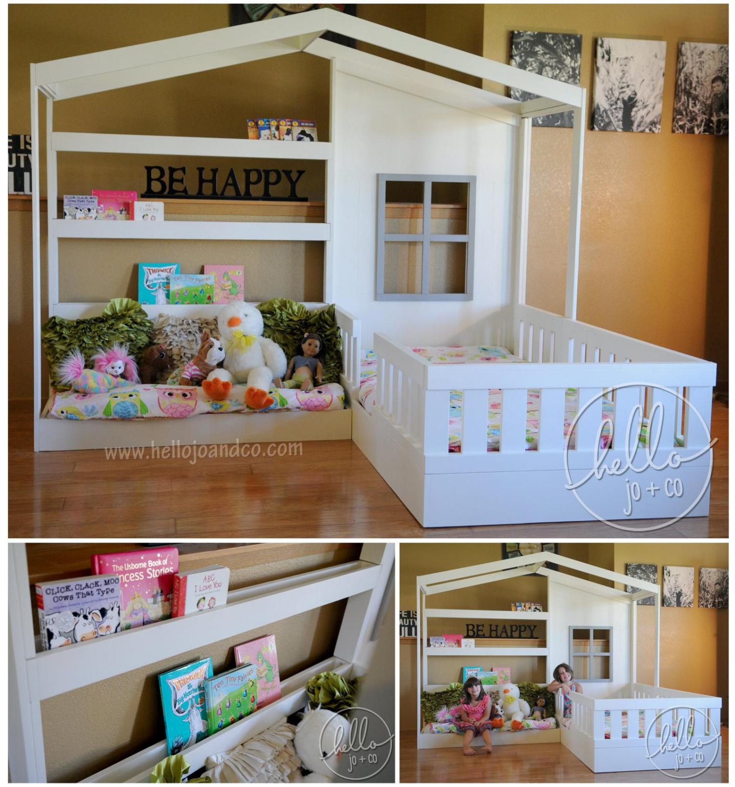  Kids Montessori Bed Has a Bed and Reading Nook In One - Kids reading nook bed frame