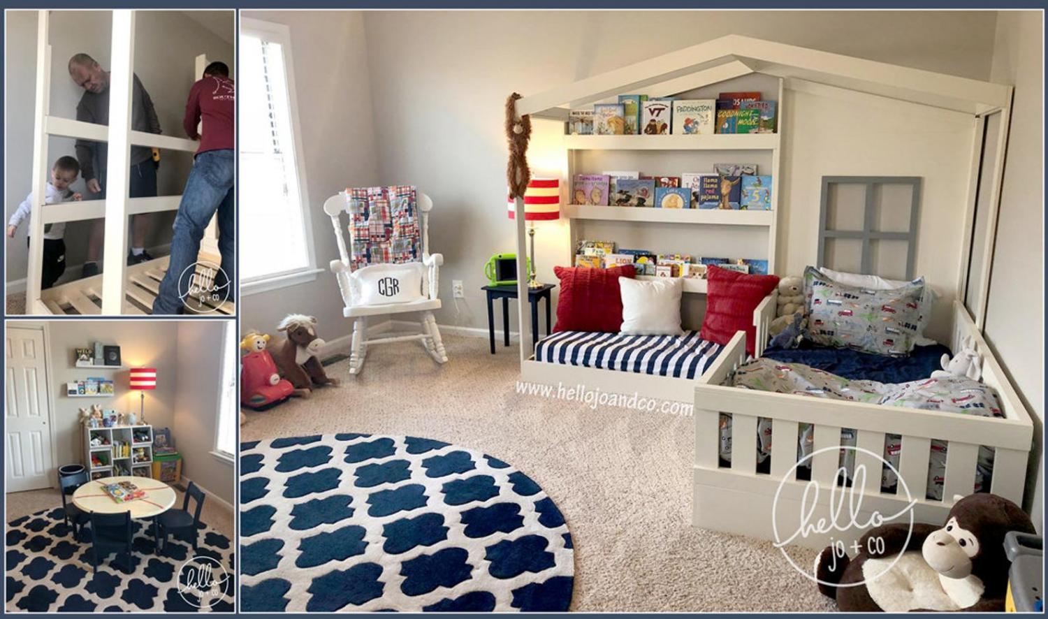  Kids Montessori Bed Has a Bed and Reading Nook In One - Kids reading nook bed frame