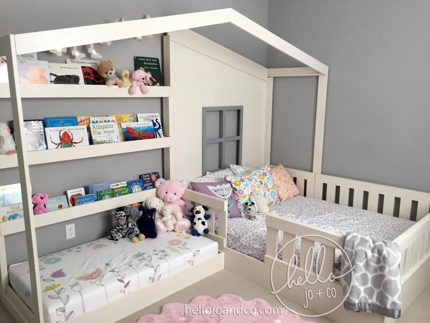  Kids Montessori Bed Has a Bed and Reading Nook In One - Kids reading nook bed frame