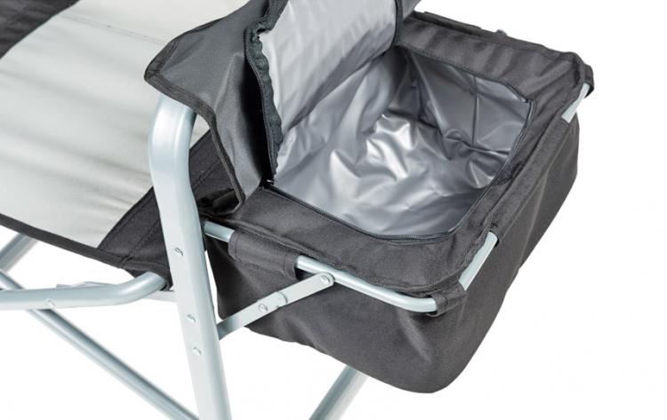 KingCamp lawn chair with attached side-table and cooler
