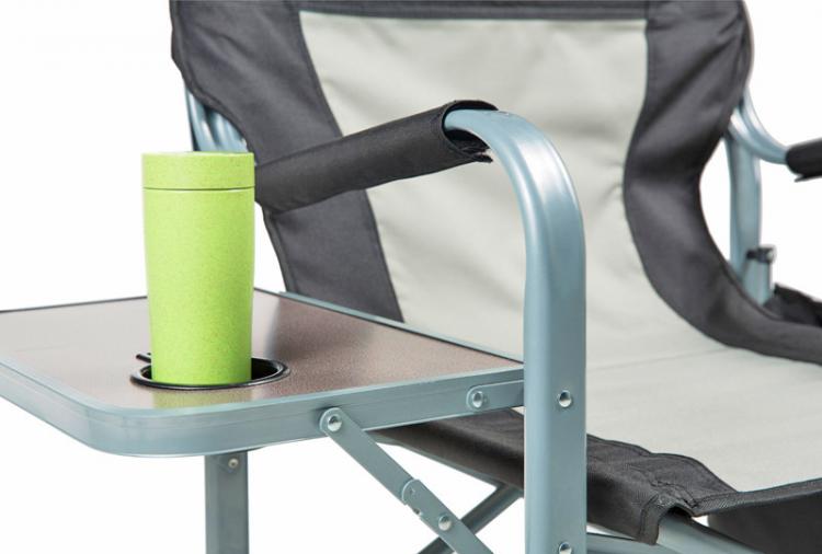 KingCamp lawn chair with attached side-table and cooler