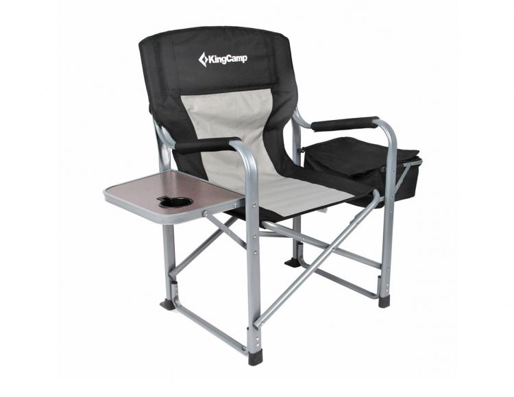 KingCamp lawn chair with attached side-table and cooler