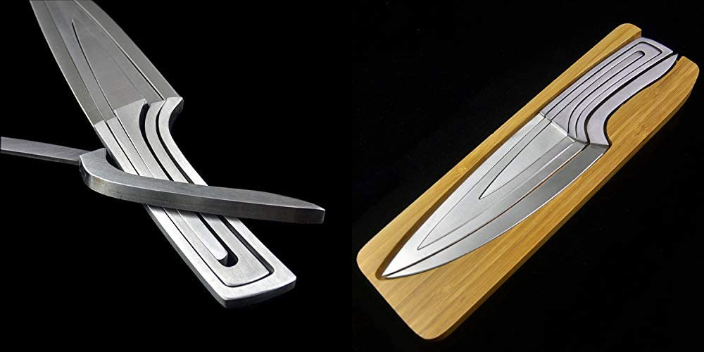 Knife Within A Knife - Stainless Steel Nested Cooking Knife Set