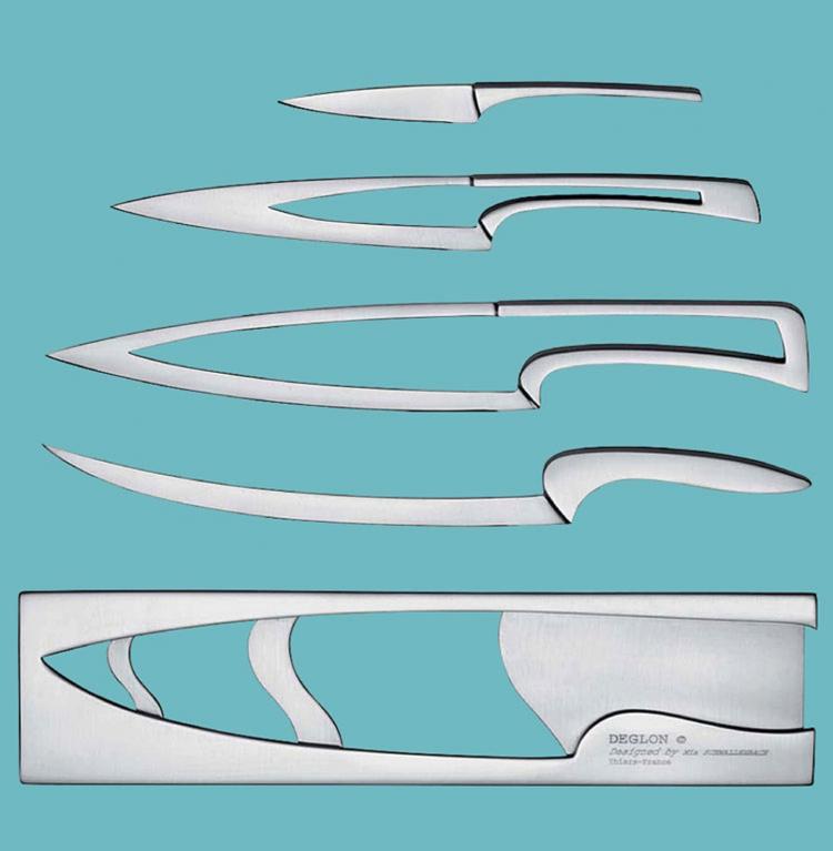 Knife Within A Knife - Stainless Steel Nested Cooking Knife Set