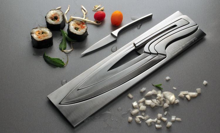 Knife Within A Knife - Stainless Steel Nested Cooking Knife Set