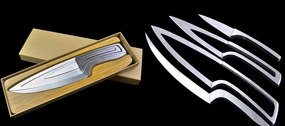 Knife Within A Knife - Stainless Steel Nested Cooking Knife Set