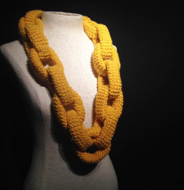 Knitted Chain Link Scarf