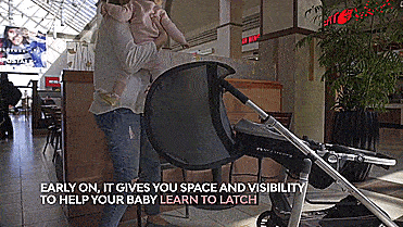 KOOÃ Cover: A Breastfeeding Cover That Attaches To Stroller - Baby Stroller Breastfeeding Shield