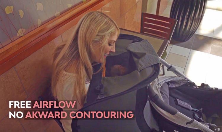KOOÃ Cover: A Breastfeeding Cover That Attaches To Stroller - Baby Stroller Breastfeeding Shield