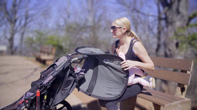 KOOÃ Cover: A Breastfeeding Cover That Attaches To Stroller - Baby Stroller Breastfeeding Shield