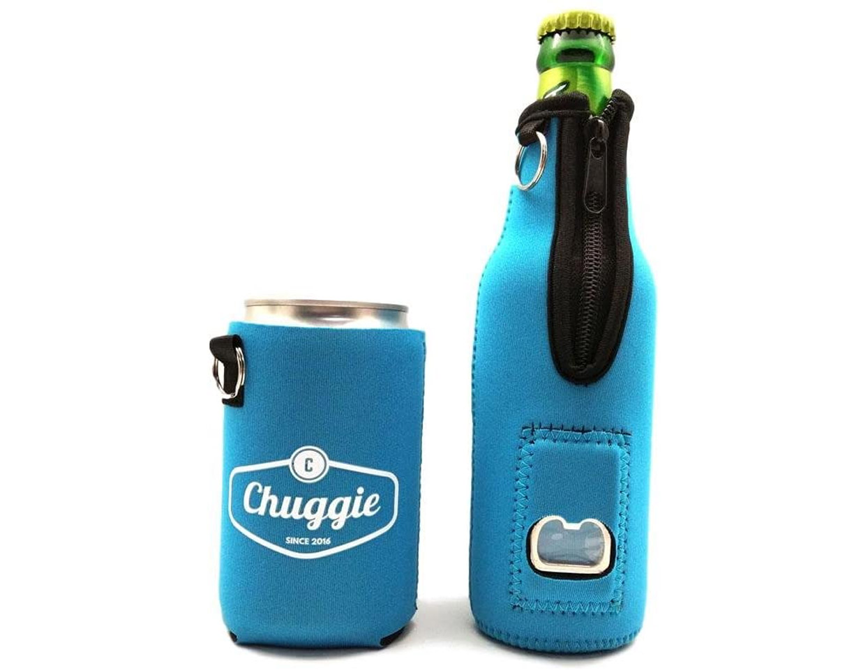 Triple Pocket Beer Koozie Holds pack of cigarettes and lighter (or snack, phone, lipstick)