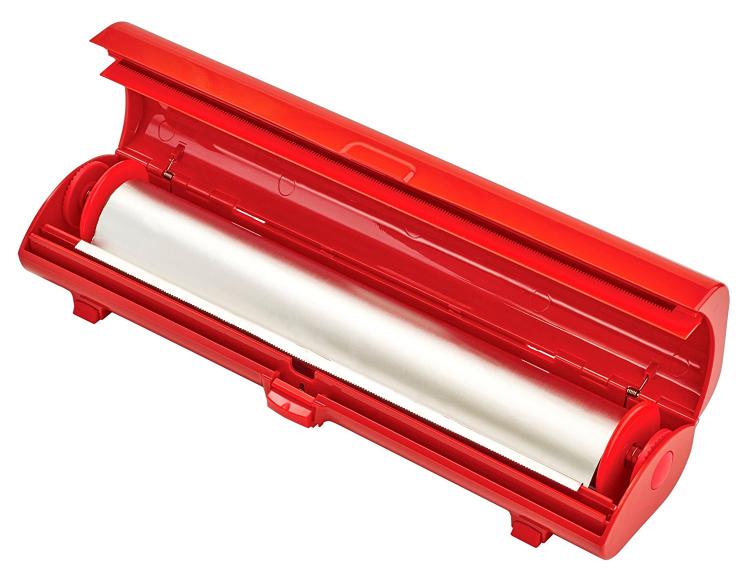 Kuhn Rikon Fast Wrap - Easy plastic wrap container and cutter - tinfoil and plastic wrap holder
