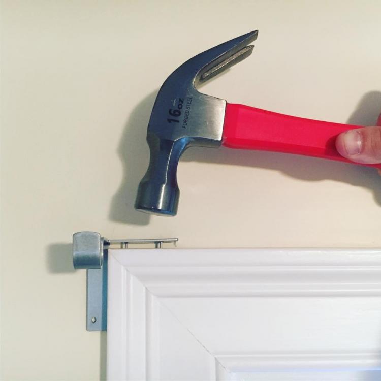 Kwik Hang Curtain Rod Holders Taps Right Into Window Frame
