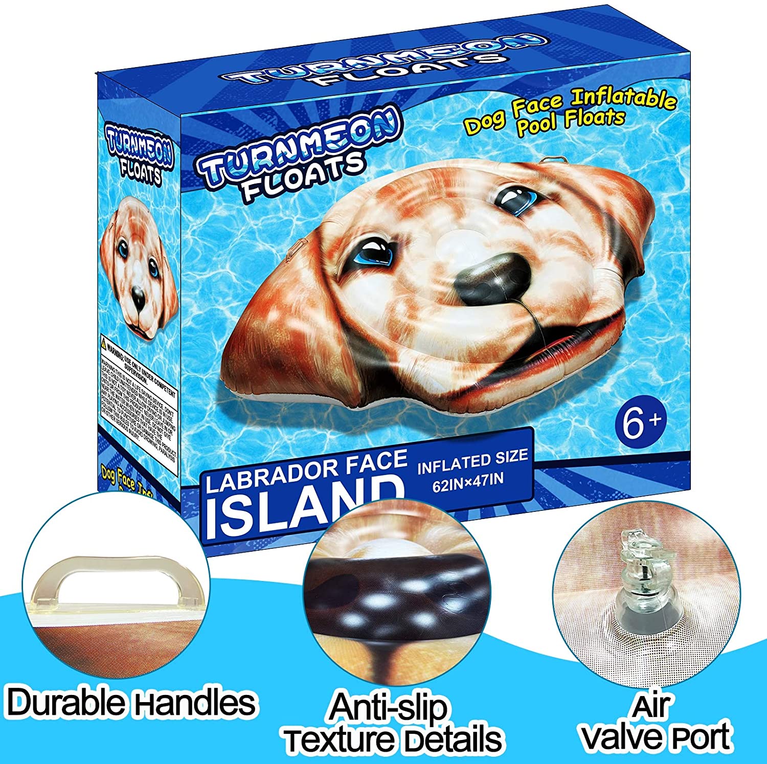 Labrador Face Dog Shaped Pool Float