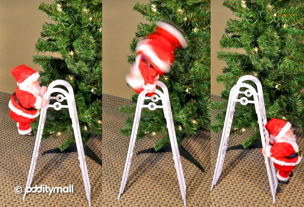 Ladder Climbing Santa Claus Funny Christmas Gadget Decorations