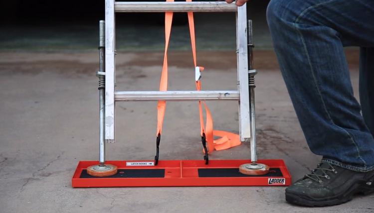 Ladder Lockdown Secures Ladder In Place on any Surface or Terrain
