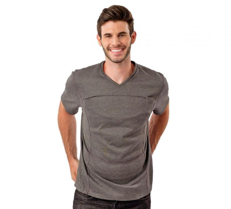 Lalabu Dad Shirt Has Giant Front Pocket For Holding Baby