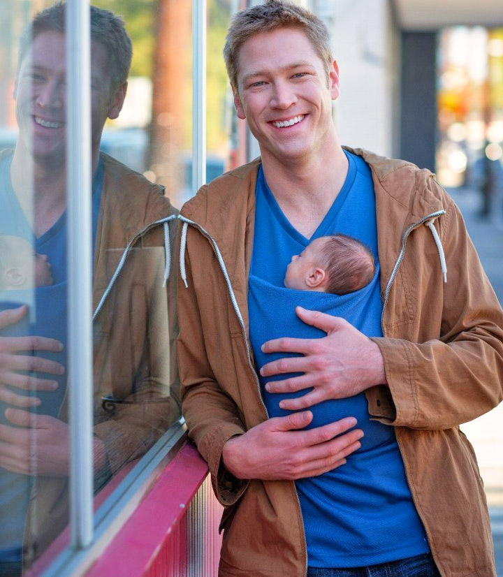 Lalabu Dad Shirt Has Giant Front Pocket For Holding Baby