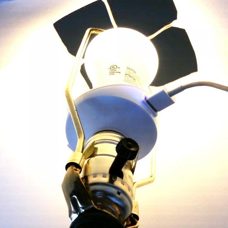 Lamp Champ - USB Charging Lamp Insert - Charge Your Phone Through Your Lamp