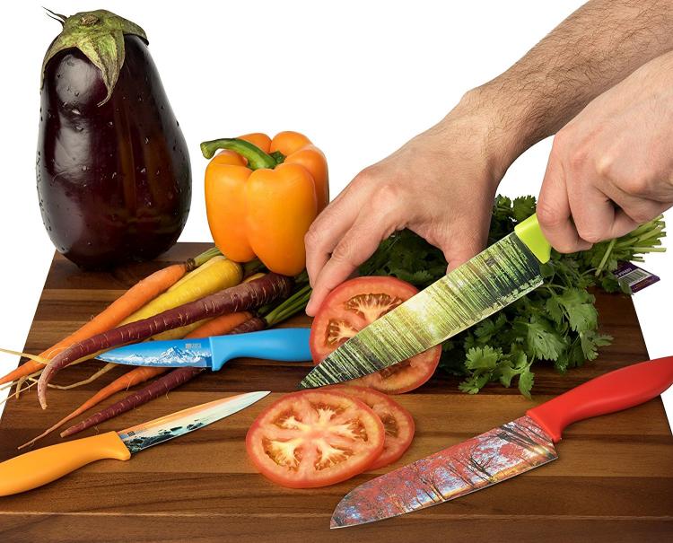 Chef's Vision Landscape Knife Set - Knives With Beautiful landscape pictures on the blades - picture blade knives