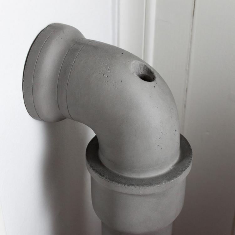 Industrial Pipes Concrete Flower Vases - Pipeline home design - Industrial piping interior design