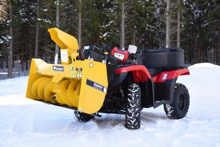 Snowblower ATV Attachment - Rammy 4x4 snow blower front mount