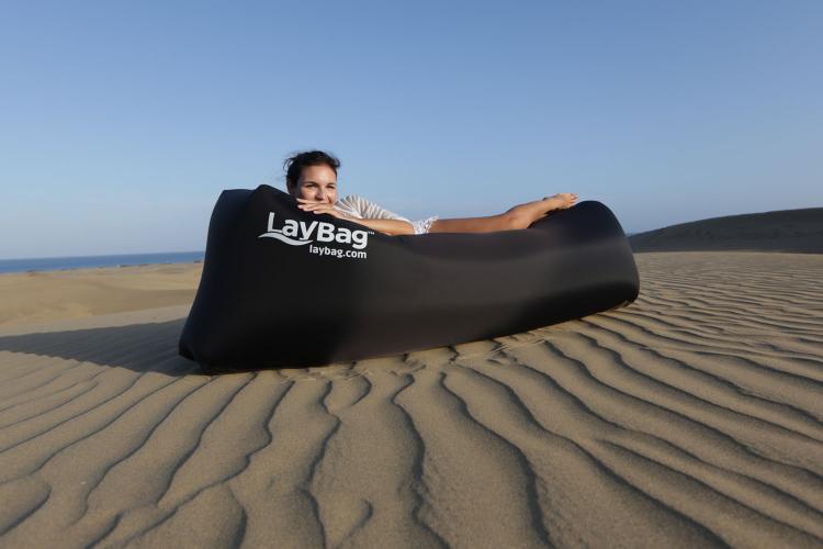 Laybag Easy Inflatable Lounger - Easy Inflatable couch using the wind