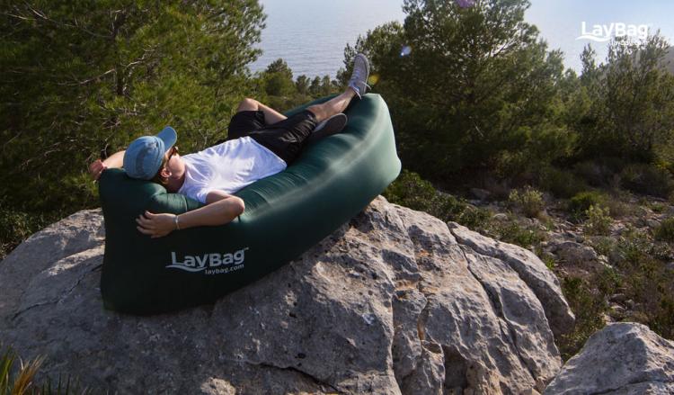 Laybag Easy Inflatable Lounger - Easy Inflatable couch using the wind