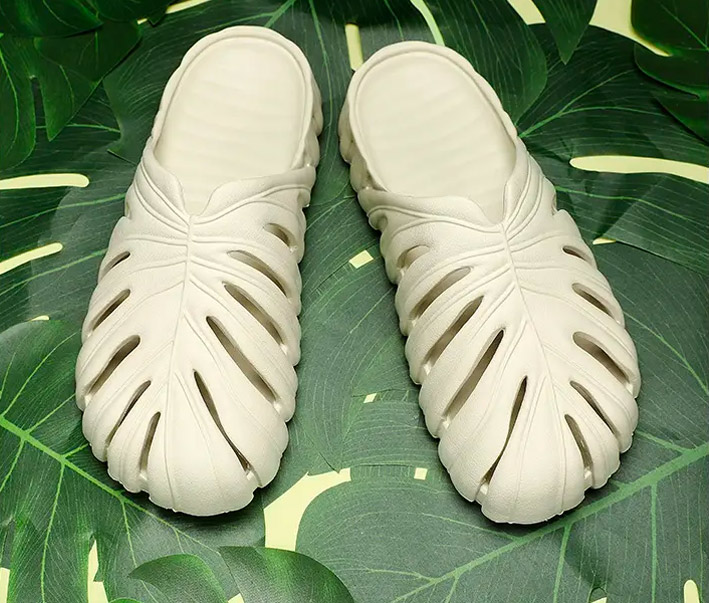 Leaf Shaped Crocs Plant slides