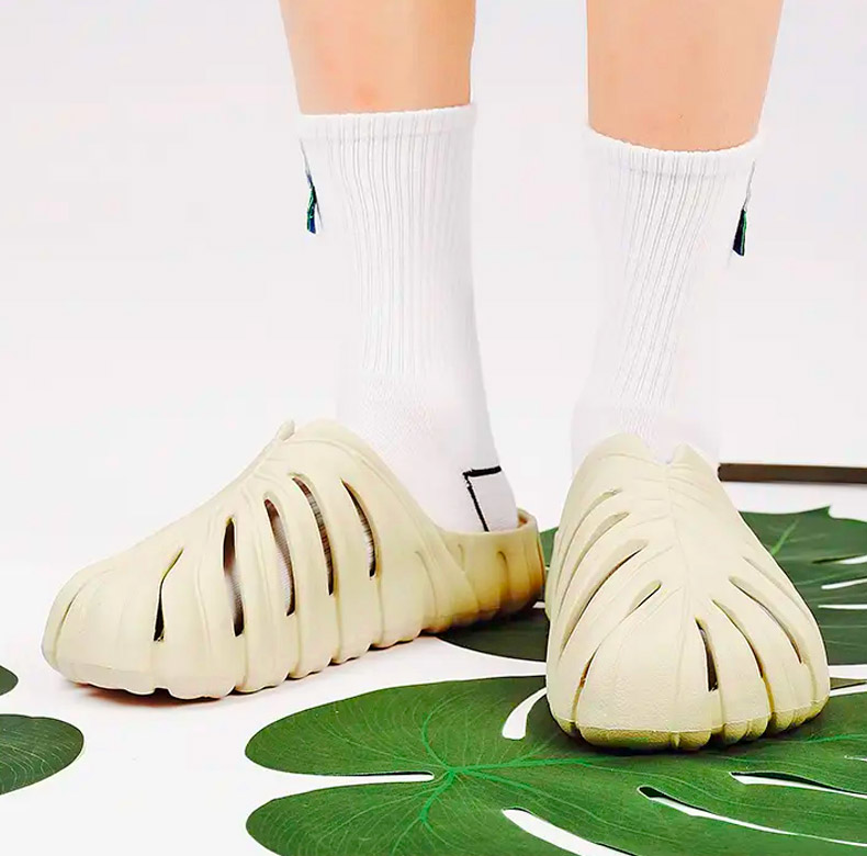 Leaf Shaped Crocs Plant slides